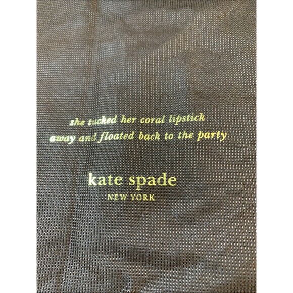 Kate Spade NY Brown Purse Dust Bag Cover Pink Drawstring Gold Logo 13.5”x11.5” - Picture 2 of 10